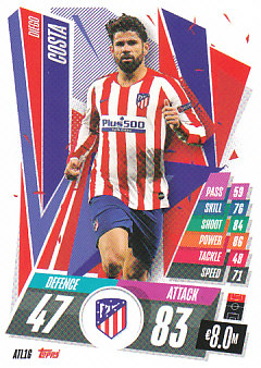 Diego Costa Atletico Madrid 2020/21 Topps Match Attax CL #ATL16